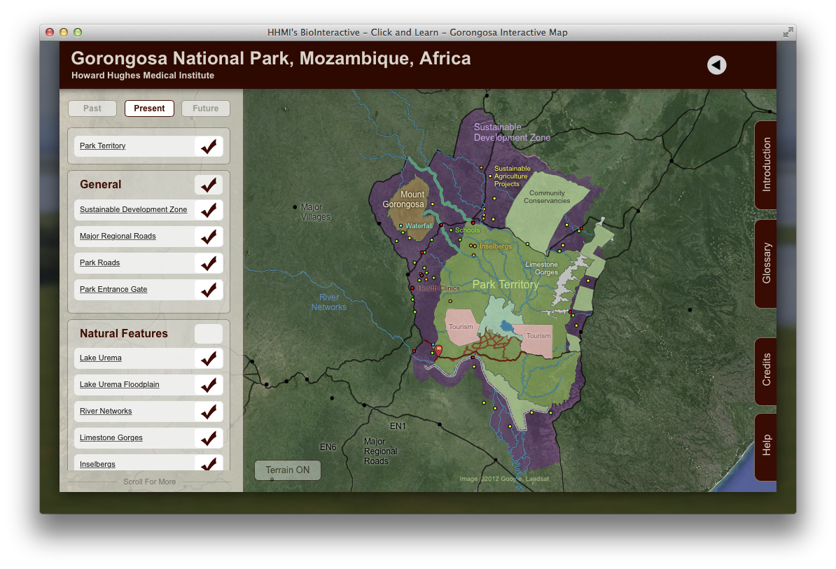 gorongosa interactive map answers